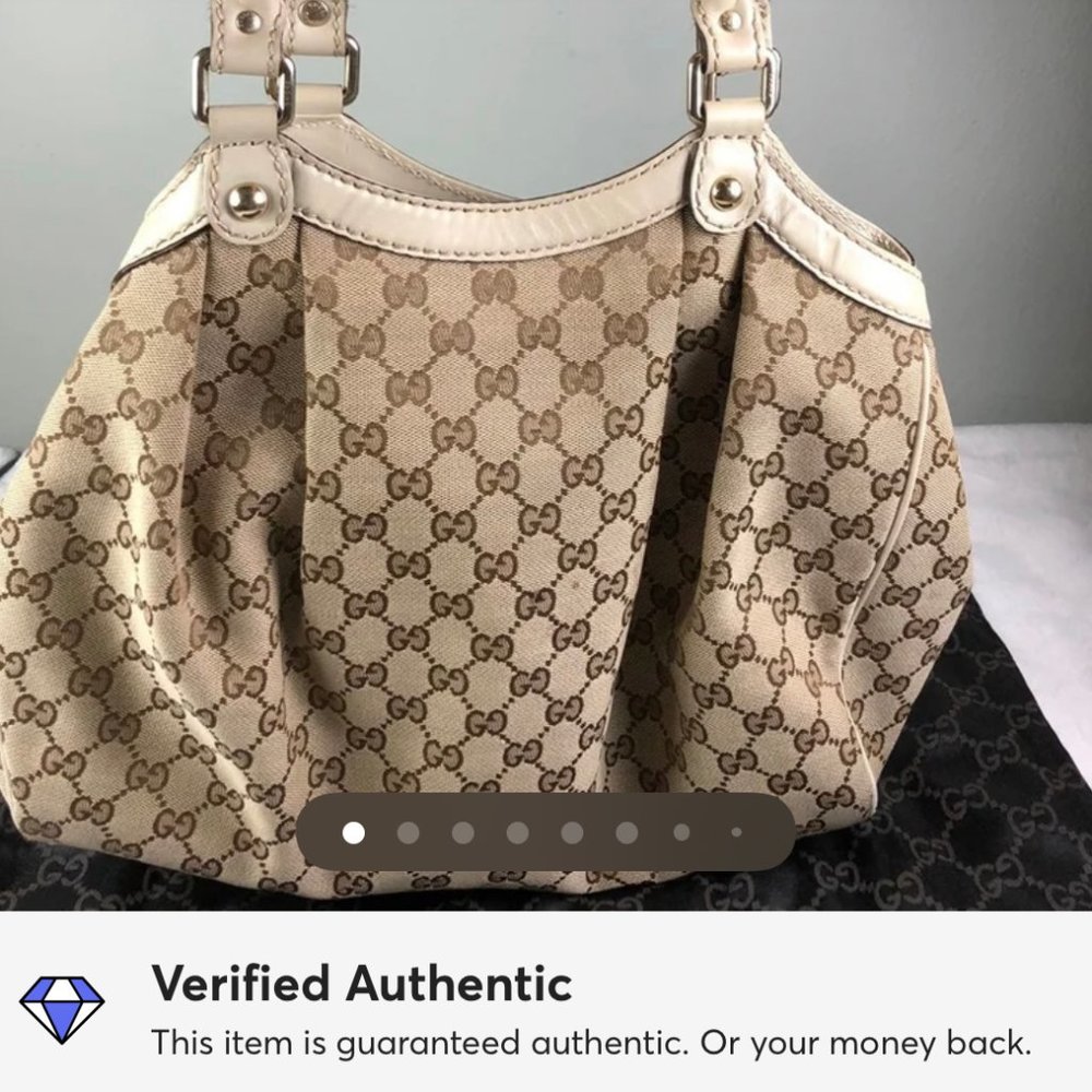 Gucci Neutral Sukey GG Canvas & Leather